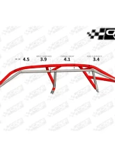 CageWrx Baja Spec Roll Cage Assembled Powder Coated w/ Roof (Pick Up Only) Polaris RZR Turbo R 4 2022-2024                                     - 4STRFTPC - Image 3