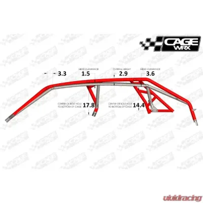 CageWrx Super Shorty Cage Kit Polaris RZR Turbo R 4 2022-2024 - 4STRSS-DIY