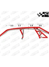CageWrx Super Shorty Roll Cage Assembled Raw w/ Roof Polaris RZR Turbo R 4 2022-2024                                     - 4STRSS - Image 3