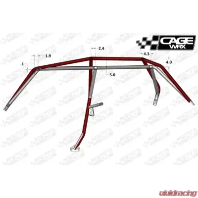CageWrx Baja Spec Roll Cage Assembled Powder Coated w/ Roof (Pick Up Only) Polaris RZR XP4 1000 | XP4 Turbo 2014-2018 - 4SXP1KFTPC