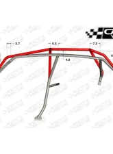 CageWrx Super Shorty Cage Kit Polaris RZR XP4 1000 | XP4 Turbo 2014-2018                                     - 4SXP1KSS-DIY - Image 6