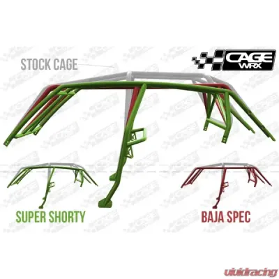 CageWrx Super Shorty Roll Cage Assembled Powder Coated w/ Roof (Pick Up Only) Polaris RZR XP4 1000 | XP4 Turbo 2014-2018 - 4SXP1KSSPC