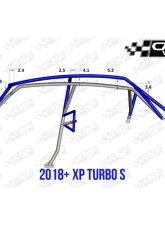 CageWrx Baja Spec Roll Cage Assembled Powder Coated w/ Roof (Pick Up Only) Polaris RZR XP4 1000 | XP4 Turbo/S 2018-2023                                     - 4SXPTSFTPC - Image 8