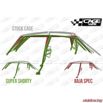 CageWrx Super Shorty Roll Cage Assembled Powder Coated w/ Roof (Pick Up Only) Polaris RZR XP4 1000 | XP4 Turbo/S 2018-2023 - 4SXPTSSSPC