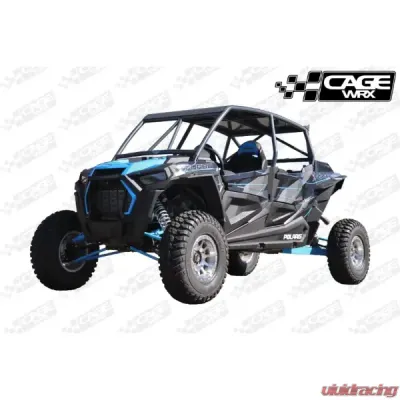 CageWrx Super Shorty Roll Cage Assembled Raw w/ Roof Polaris RZR XP4 1000 | XP4 Turbo/S 2018-2023 - 4SXPTSSS