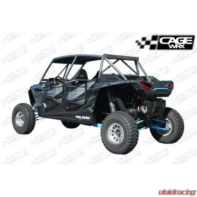CageWrx Super Shorty Roll Cage Assembled Raw w/ Roof Polaris RZR XP4 1000 | XP4 Turbo/S 2018-2023 - 4SXPTSSS