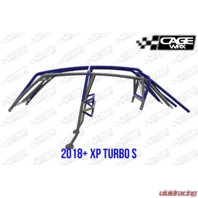 CageWrx Super Shorty Roll Cage Assembled Raw w/ Roof Polaris RZR XP4 1000 | XP4 Turbo/S 2018-2023 - 4SXPTSSS