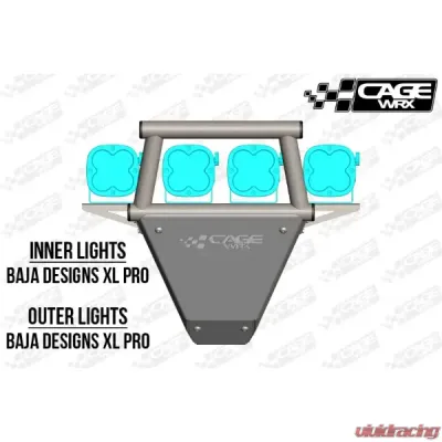 CageWrx Front Bumper Kit Polaris RZR XP Turbo S 2018-2024 - CWXPTS-FB