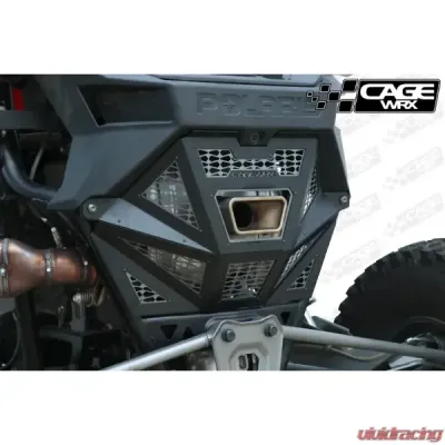 CageWrx Rear Exhaust Cover Raw Polaris RZR Pro R - PROREXC