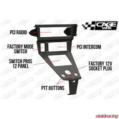 CageWrx PCI Radio & Intercom Mount Polaris RZR Pro R | Turbo R | Pro XP - PRORIMPC