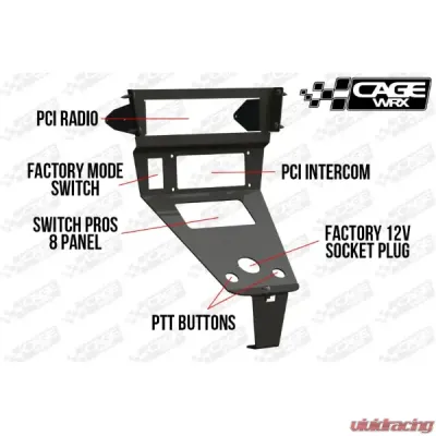CageWrx PCI Radio & Intercom Mount Polaris RZR Pro R | Turbo R | Pro XP - PRORIMPC