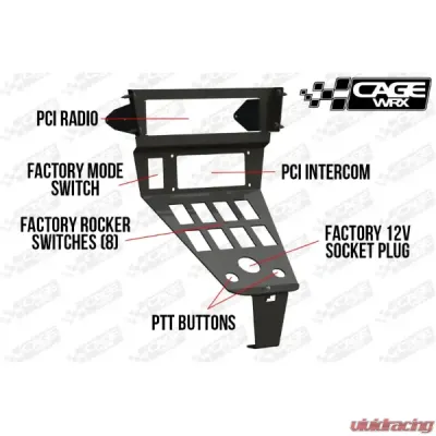 CageWrx PCI Radio & Intercom Mount Polaris RZR Pro R | Turbo R | Pro XP - PRORIMPC