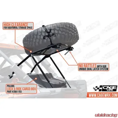 CageWrx Spare Tire Carrier High Polaris RZR XP/4 1000 | XP Turbo/s 2014-2023 - XP1KTIREHIGH