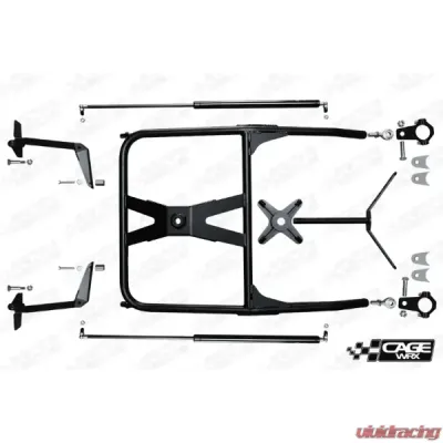 CageWrx Spare Tire Carrier High Polaris RZR XP/4 1000 | XP Turbo/s 2014-2023 - XP1KTIREHIGH