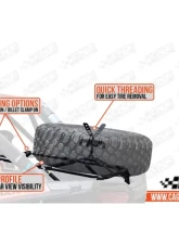CageWrx Spare Tire Carrier Standard Polaris RZR XP/4 1000 | XP Turbo/s 2014-2023                                     - XP1KTIRESTD - Image 2