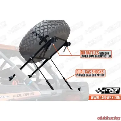 CageWrx Spare Tire Carrier Standard Polaris RZR XP/4 1000 | XP Turbo/s 2014-2023 - XP1KTIRESTD