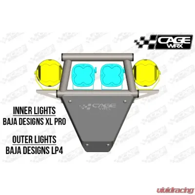 CageWrx Front Bumper Assembled Polaris RZR XP Turbo S 2018-2024 - XPTSFBAPC