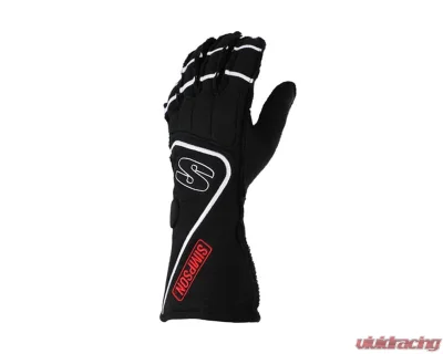 Simpson Racing XXL White/Black DNA Racing Gloves - DGZW