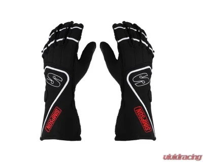 Simpson Racing XXL White/Black DNA Racing Gloves - DGZW