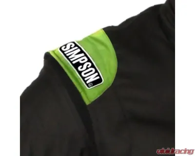 Simpson Racing XXL Black/Lime Renegade Racing Suit - RN02521