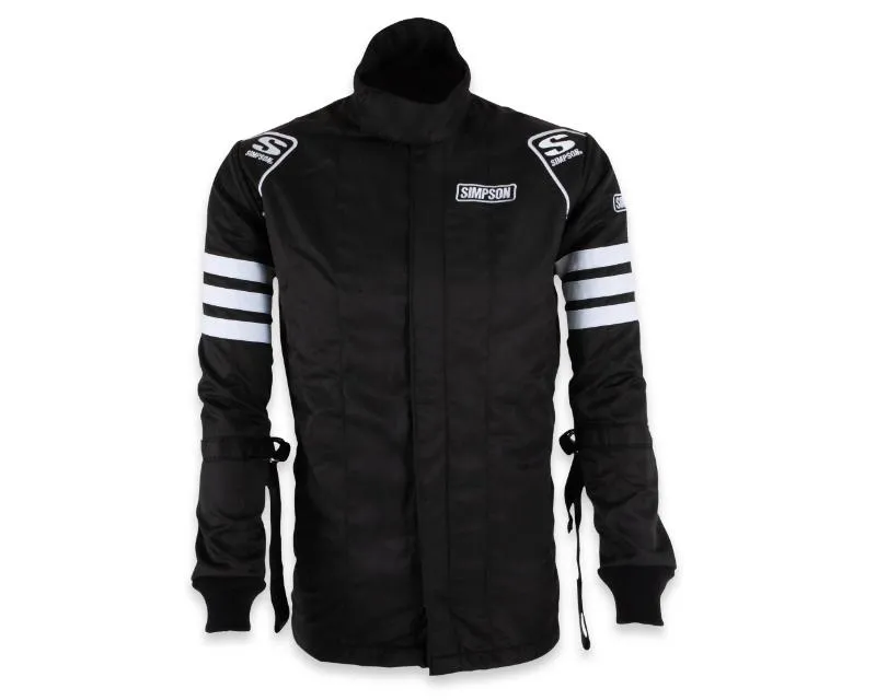 Simpson Classic SFI 5 Black Jacket with Arm Restraints - Large Size - C402314