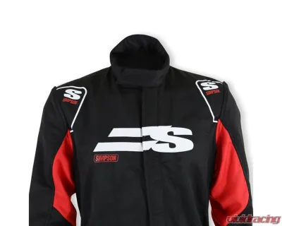 Simpson Large Black/Red/White Airspeed Suit - AS02321