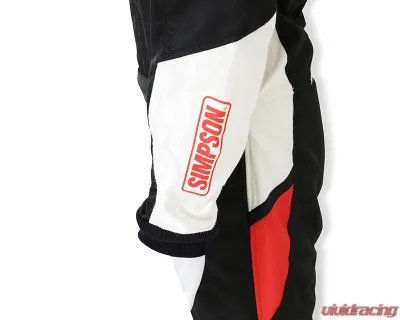 Simpson Large Black/Red/White Airspeed Suit - AS02321