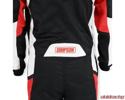Simpson Large Black/Red/White Airspeed Suit - AS02321