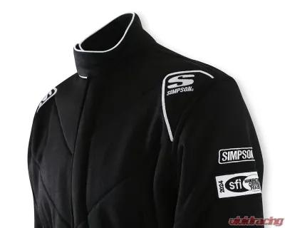 Simpson Racing 6G SFI 20 Black Suit - Extra Large Size - 4802451