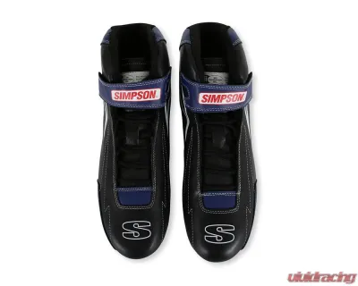 Simpson Racing Supercoil Shoes Black/Blue - Size 11.5 - SC115B