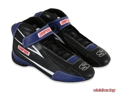 Simpson Racing Supercoil Shoes Black/Blue - Size 11.5 - SC115B