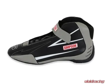 Simpson Racing Supercoil Shoes Black/Grey - Size 11 - SC110G