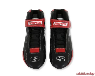 Simpson Racing Supercoil Shoes Black/Red - Size 11 - SC110R