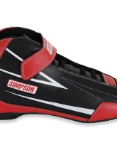 Simpson Racing Supercoil Shoes Black/Red - Size 11                                     - SC110R - Image 4