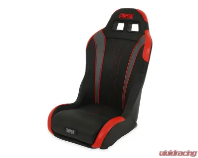Simpson Racing Vortex II Off-Road Suspension Seat - Black | Red - S104-306