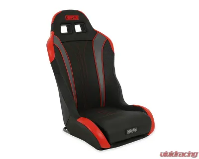 Simpson Racing Vortex II Off-Road Suspension Seat - Black | Red - S104-306
