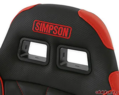 Simpson Racing Vortex II Off-Road Suspension Seat - Black | Red - S104-306
