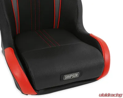 Simpson Racing Vortex II Off-Road Suspension Seat - Black | Red - S104-306