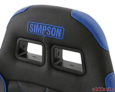 Simpson Racing Vortex II Off-Road Suspension Seat - Black | Blue - S104-307