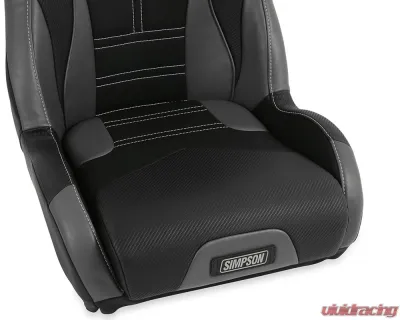 Simpson Racing Pro Sport Off-Road Suspension Seat - Black | Charcoal | Gray - S107-305
