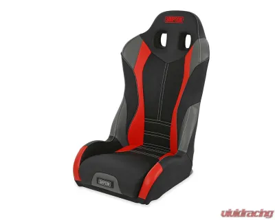 Simpson Racing Pro Sport Off-Road Suspension Seat - Black | Red | Gray - S107-306
