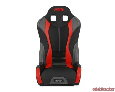 Simpson Racing Pro Sport Off-Road Suspension Seat - Black | Red | Gray - S107-306