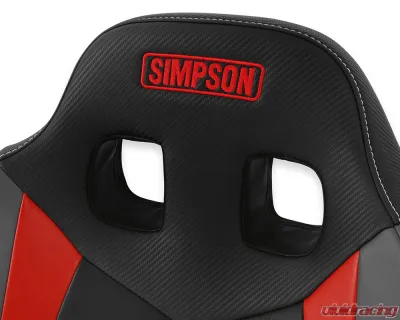 Simpson Racing Pro Sport Off-Road Suspension Seat - Black | Red | Gray - S107-306