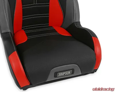 Simpson Racing Pro Sport Off-Road Suspension Seat - Black | Red | Gray - S107-306