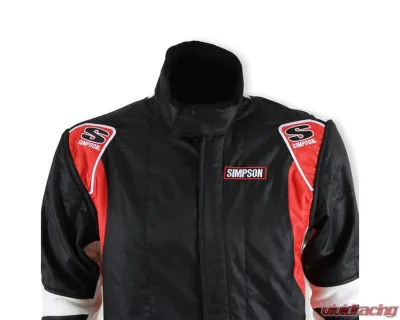 Simpson Medium Black/Red/White Supercoil DNA P1 Suit Alloy - SC02201