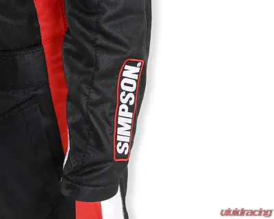 Simpson Medium Black/Red/White Supercoil DNA P1 Suit Alloy - SC02201