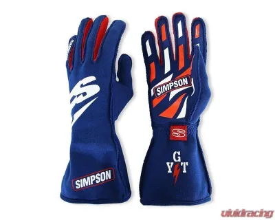 Simpson Airspeed Racing Gloves, Black, Size Medium, Durable Material, ASBSM Model - ASBSM