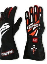 ASKXL Simpson Airspeed Racing Gloves, Size L, Black, Synthetic Leather, 2020-2023 Models                                     - ASKXL - Image 2