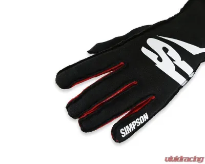 ASKXL Simpson Airspeed Racing Gloves, Size L, Black, Synthetic Leather, 2020-2023 Models - ASKXL