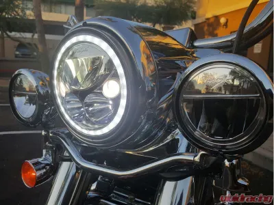 Vision X Lighting XMC 4.5"  Motorcycle LED Passing Lamp Halo Upgrade Kit Chrome Halo - 9904085